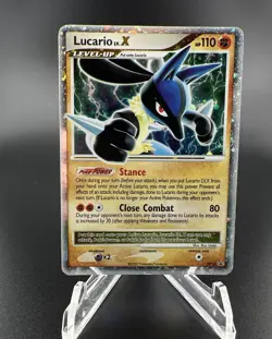 2007 POKEMON DIAMOND & PEARL BLACK STAR PROMO DP12 LUCARIO LV.X - Image 1