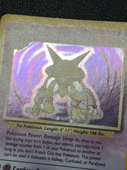 Alakazam / Simsala - Base Set - #1/102 - Pokemon TCG - English - Rare Holo - Image 3