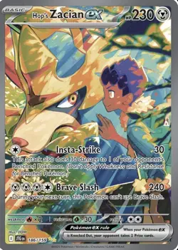 💥Pokemon Hops Zacian EX 186/159 Journey Together Special Illustration💥 - Image 1