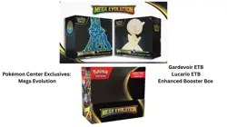 Pokemon Center Mega Evolutions Gardevoir + Lucario ETB + Enhanced Booster Box ✅ - Image 1