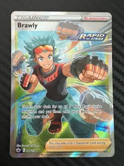 Pokemon TCG Brawly Sword & Shield Chilling Reign 188/198 Holo Full Art NM - Image 1