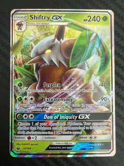 Pokemon TCG Shiftry GX Sun & Moon: Celestial Storm 14/168 Ultra Rare LP - Image 1
