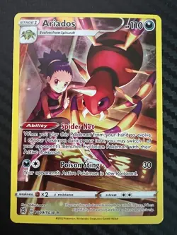 Pokemon TCG Ariados Sword & Shield: Brilliant Stars TG09/TG30 Secret Rare NM - Image 1