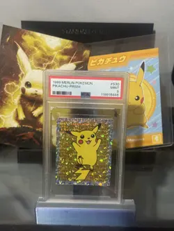 PIKACHU PSA 9 1999 MERLIN POKEMON #S30 PRISM - Image 1