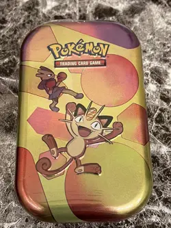 Pokemon TCG: Scarlet & Violet-151 Mini Tin (Meowth & Hitmonchan) New & Sealed - Image 1