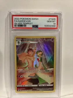 2022 POKEMON SWORD & SHIELD SILVER TEMPEST #TG05 FULL ART/GARDEVOIR PSA 10 - Image 1