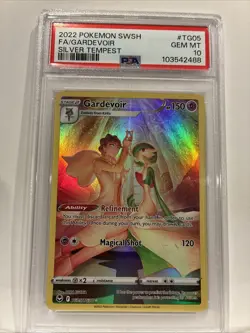2022 POKEMON SWORD & SHIELD SILVER TEMPEST #TG05 FULL ART/GARDEVOIR PSA 10 - Image 2
