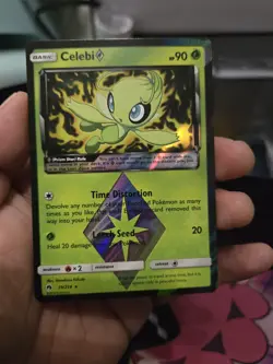 Celebi Prism Star - 19/214 - Pokemon TCG Lost Thunder Sun & Moon Prism Rare NM - Image 1