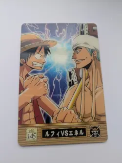 One Piece Trading Card No.145 Monkey D. Luffy vs Enel Bandai Card - Image 1