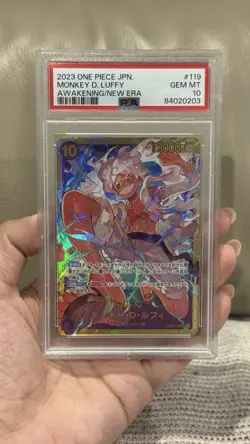 PSA 10 Luffy Nika OP05-119 Awakening of the New Era ONE PIECE Card Japanese 2023 - Image 1