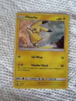 Pikachu SM98 Black Star Holo Promo Card Sun and Moon Near Mint - Image 1