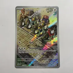 Pokemon TCG SV-Paradox Rift Cyclizar #215/182 Illustration Rare Card - Image 1