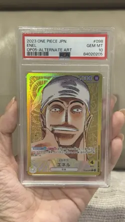 PSA 10 Enel OP05-098 Leader ALT ART ONE PIECE Card Game 2023 Japanese Gem Mint - Image 1
