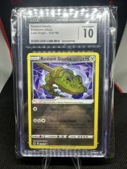 CGC 10 Radiant Steelix 124/196 Lost Origin 2022 Pokemon Card - Image 1