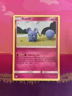 Pokemon Card Azurill Cosmic Eclipse Common 146/236 Near Mint - Image 1