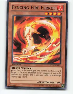 Fencing Fire Ferret JOTL-EN097 1st Edition YuGiOh Card - Image 1