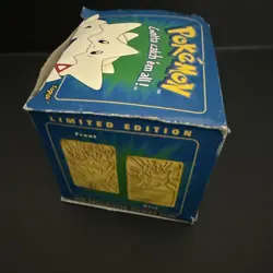 NOS Vintage Pokemon TOGEPI 23K Gold Plated Trading Card 1999 Burger King Sealed - Image 4