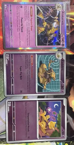 Pokemon Mega Evolution Alakazam 056/132 (Holo Rare) Kadabra & Abra -3 Card Set - Image 1
