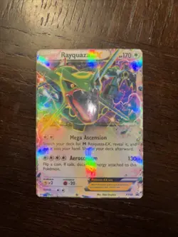 Rayquaza EX JUMBO XY66 2015 Black Star Promo Jumbo Pokemon Card Holo Shiny NM - Image 1
