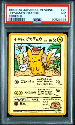 PSA 7 Ooyama's Pikachu #025 Vending Series 3 Pokemon Card Promo card Japanese - Image 1