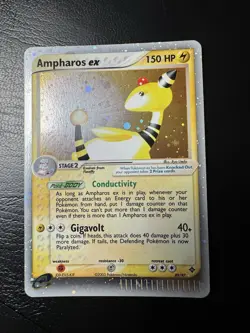 Pokemon Ampharos EX Card 89/97 Dragon Set Holo Rare Mint Never Played - Image 1
