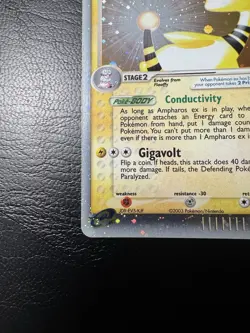 Pokemon Ampharos EX Card 89/97 Dragon Set Holo Rare Mint Never Played - Image 3