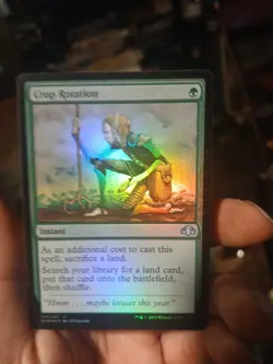 Magic: The Gathering Dominaria Remastered Crop Rotation Foil Card NM Condition - Image 1