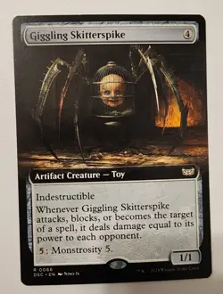 Mtg Duskmourn Giggling Skitterspike Extended Art NM - Image 1