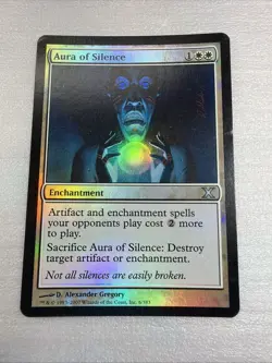 Aura of Silence -Foil Light Play MTG 10th Edition - Image 1