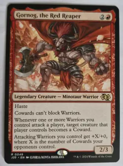 MTG - Gornog, the Red Reaper. Foundations - Jumpstart 2025. Rare - Anime Art. - Image 2