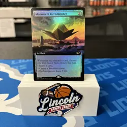 Monument to Endurance Mtg Extended Art Foil Aetherdrift Magic The Gathering Rare - Image 1