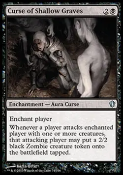 Curse of Shallow Graves - Light Play MTG Commander 2013 Edition - Image 1