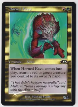 MTG Foil 1X Horned Kavu X1 Invasion Magic - Played - Image 1