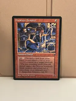 Dwarven Armorer- MTG Fallen Empires - Rare, Near Mint, Magic The Gathering CCG - Image 1