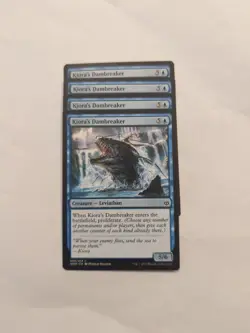 (4) Kiora's Dambreaker *PLAYSET* War of the Spark Regular NM MTG - Image 1