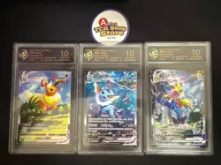 RPA10 Pokemon TCG S-Chinese Jolteon Flareon Vaporeon Vmax CSHC-003 006 009 HOLO- - Image 1