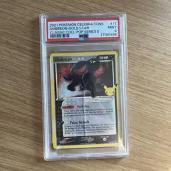 2021 Pokemon Celebrations Umbreon Gold Star 17/17 PSA 9 *CASE DAMAGE* - Image 1
