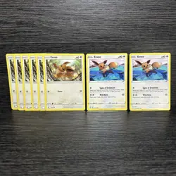 8x Eevee Lot Pokemon Cards Collection 052/072, 49/68 - Image 1