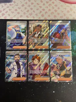 Pokemon Scarlet and Violet Ultra Rare Full Art Trainer Pokemon Card Lot of 6 NM - Image 1