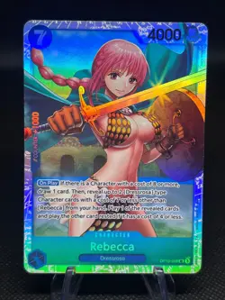 Rebecca OP10-058 SR ONE PIECE Tcg Card Game NM Blue - Image 1
