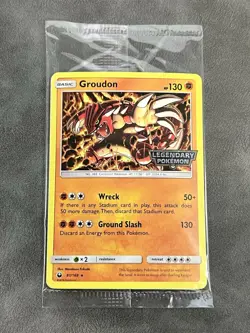 x1 Groudon - (Cosmos Holo) (Gamestop Promo) 081/168 SEALED PROMO Pokemon Card - Image 1
