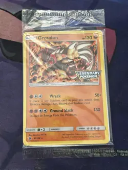 Pokemon GROUDON 130 Card 81/168 Legendary Pokemon PROMO GAMESTOP NEW SEALED - Image 1