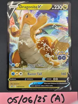 Dragonite V SWSH235 Sword & Shield Promo Card Holo Near Mint Condition - Image 1