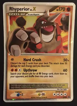 Rhyperior LV X DP29 Diamond & Pearl PROMO HOLO ULTRA RARE Shiny Pokemon Card LP - Image 1