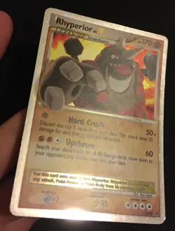 Rhyperior LV X DP29 Diamond & Pearl PROMO HOLO ULTRA RARE Shiny Pokemon Card LP - Image 4