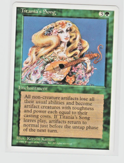 Magic the Gathering ~ MTG ~ 1x Titania's Song ~ Fourth Edition ~ 4Ed ~ M/NM - Image 1