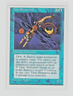 Magic the Gathering ~ MTG ~ 1x Time Elemental ~ M/NM ~ 4th Edition - Image 1