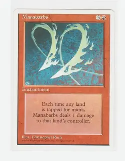 Magic the Gathering ~ MTG ~ 1x Manabarbs ~ Fourth Edition ~ 4Ed ~ M/NM - Image 1