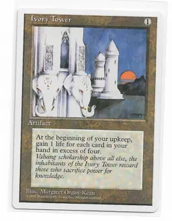 Magic the Gathering ~ MTG ~ 1x Ivory Tower ~ Fourth Edition ~ 4Ed ~ MP - Image 1
