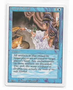 Magic the Gathering ~ MTG ~ 1x Hurkyl's Recall ~ 3rd Edition ~ MP ~ REVISED - Image 1